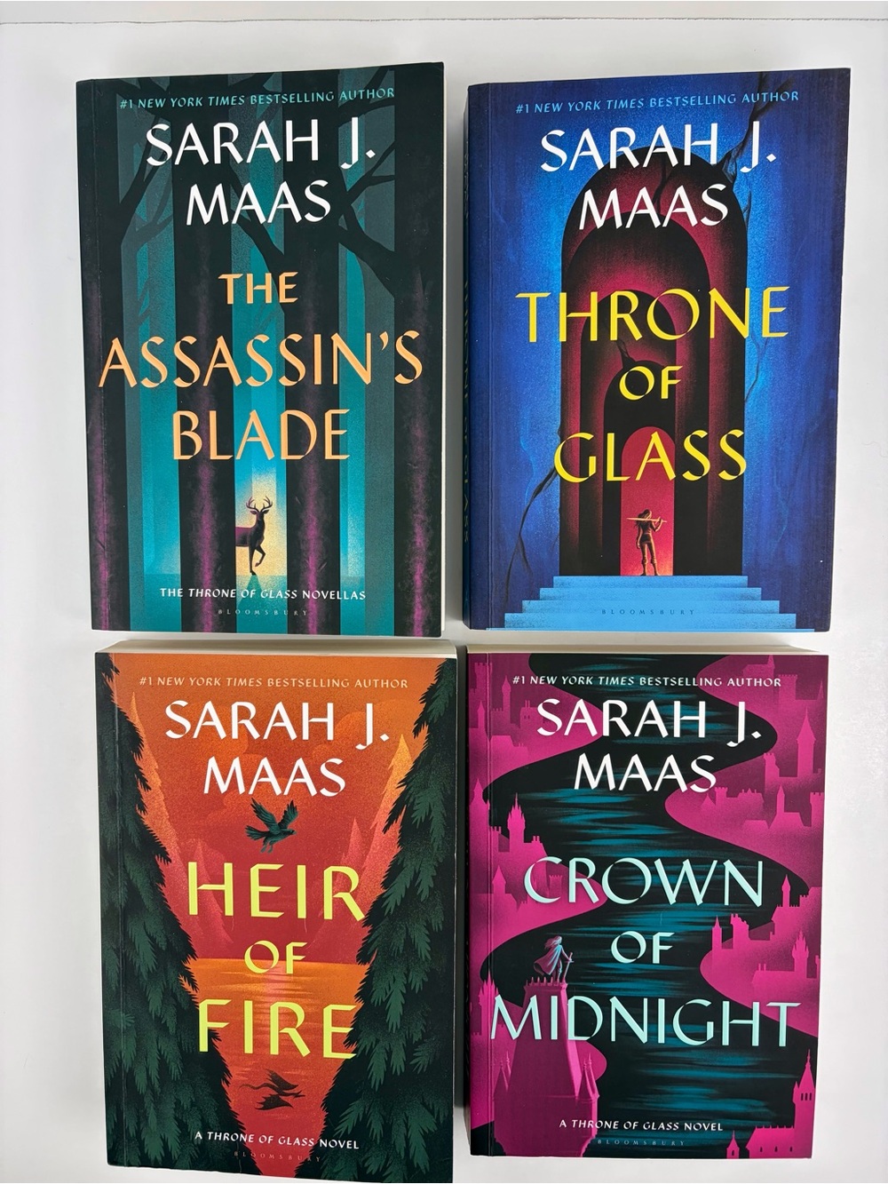 Sarah J Maas Throne of Glass Books Set of 4 Softcovers 2023
